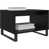 vidaXL Table basse noire imitation chêne 60 x 50 x 40 cm Bois composite