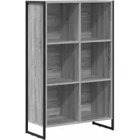 vidaXL Bibliothèque gris Sonoma 99,5 x 30 x 108,5 cm Bois composite