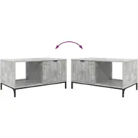 vidaXL Table basse gris béton 90 x 49 x 46 cm Bois composite