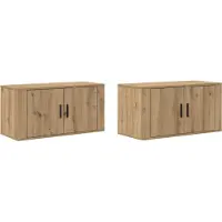vidaXL Armoire TV murale Set 2 pcs Chêne Artisan 80 x 34,5 x 40 cm