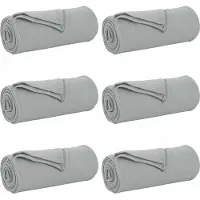 vidaXL Couvertures À Jeter 6 Pcs Gris 240 X 220 Cm Toison