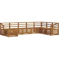 vidaXL Ensemble de canapés d'extérieur 8 pièces en bois massif d'acacia naturel