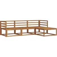 vidaXL Ensemble de salon de jardin 4 pièces en bois d'acacia massif naturel
