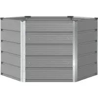vidaXL Jardinière Gris Clair 129 X 129 X 75 Cm Acier