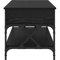 vidaXL Table basse noire imitation chêne 100 x 50 x 50 cm Bois composite