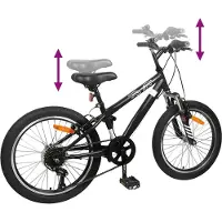vidaXL Vélo tout terrain 20 pouces à 6 vitesses pour enfants de 5 à 8 ans
