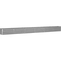vidaXL Jardinière Gris Clair 480 X 50 X 45 Cm Acier Galvanisé