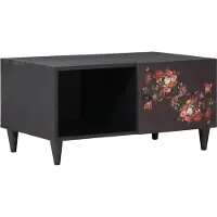 vidaXL Table basse multicolore 80 x 50 x 40 cm bois massif mangue