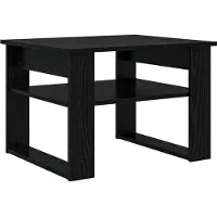 vidaXL Table basse noire imitation chêne 64 x 54 x 44 cm Bois composite