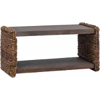 vidaXL Table basse Nature 70 x 35 x 35 cm en bois d'acajou massif