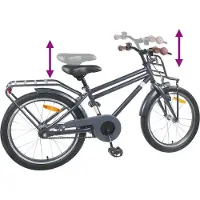 vidaXL Vélo enfant 18 pouces pour enfants de 5 à 7 ans Gris foncé