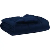 vidaXL Couverture de lit toute saison, 135 x 220 cm, adaptée aux 4 saisons, bleu foncé
