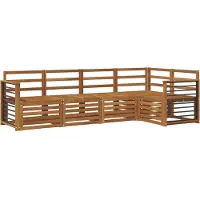 vidaXL Ensemble de canapés 5 pièces en bois massif naturel d'acacia