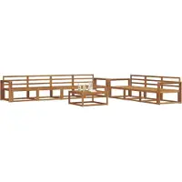 vidaXL Ensemble de canapés d'extérieur 8 pièces en bois massif d'acacia naturel