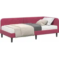 vidaXL Cadre de lit d'angle Bordeaux 90 x 200 cm Velours