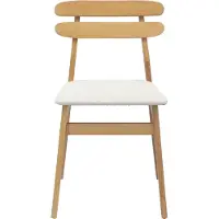 vidaXL - 2 chaises de salle à manger. Bois d'hévéa massif, couleur naturelle et claire