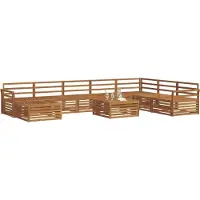 vidaXL Ensemble de canapés d'extérieur 9 pièces en bois massif d'acacia naturel