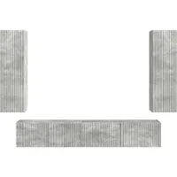 vidaXL Ensemble de meubles TV mural 3 pcs Béton Gris Bois composite