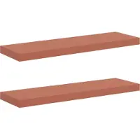 vidaXL Étagères Murales 2 pcs Rouge 90 x 23,5 x 4 cm Bois d'ingénierie
