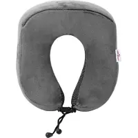 vidaXL Oreiller Avec Oreiller Réglable Gris 28 X 25 X 14 Cm Velours