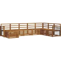 vidaXL Ensemble de canapés 8 pièces en bois massif d'acacia naturel