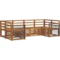 vidaXL Ensemble de canapés 6 pièces en bois massif naturel d'acacia