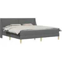 vidaXL Lit avec matelas et tête de lit en polyester