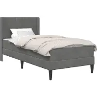 vidaXL Cadre de lit avec matelas gris foncé 80 x 200 cm velours