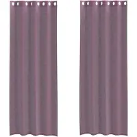vidaXL Rideaux en voilage avec oeillets 2 pcs. violet 140x260 cm