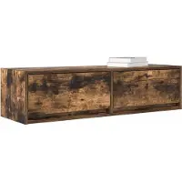 vidaXL Armoire TV chêne fumé 100 x 31 x 25,5 cm Bois composite