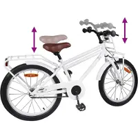 vidaXL Vélo enfant 22 pouces pour enfants de 7 à 12 ans Blanc