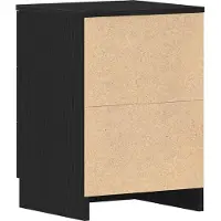 vidaXL Table de chevet en chêne noir 38x35x55 cm bois d'ingénierie