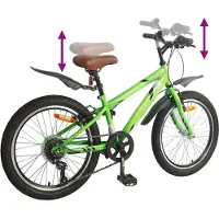 vidaXL Vélo pour enfants 24 pouces 6-vitesse pour 8-12 ans vert