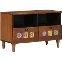 vidaXL Table basse marron 80 x 54 x 40 cm bois massif mangue