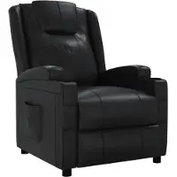 vidaXL Fauteuil relax noir similicuir