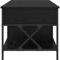 vidaXL Table basse noire imitation chêne 100 x 55 x 48,5 cm