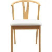 vidaXL - 2 chaises de salle à manger. Bois d'hévéa massif, couleur naturelle et claire