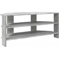 vidaXL Armoire TV d'angle Béton Gris 102x40,5x45cm Bois composite