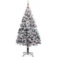 vidaXL Sapin de Noël artificiel Blanc 240 cm PVC, Acier et Plastique