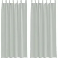vidaXL Voile Rideaux avec passants 2 pcs. Gris clair 140x245 cm