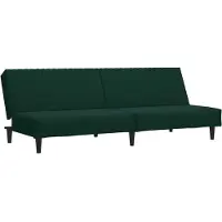 vidaXL Ensemble de canapés 2 pièces vert foncé velours