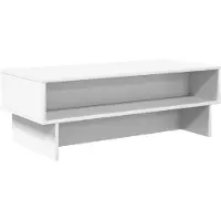 vidaXL Table basse blanche 100 x 46 x 35 cm Bois composite