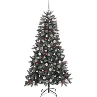 vidaXL Sapin de Noël artificiel avec 300 LED Vert 99 x 99 x 180 cm