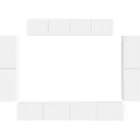 vidaXL Meuble TV , 8 pièces, blanc