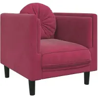 vidaXL Fauteuil de canapé avec coussin rouge vin velours