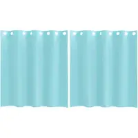 vidaXL Voile Rideaux avec oeillets 2 pcs. Turquoise