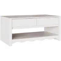 vidaXL Table basse "Drammen" Blanc 99X55X45 Cm En Bois de Pin Lumarko