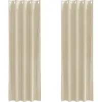 vidaXL Rideaux occultants 2 pcs Crème 140 x 225 cm Velours