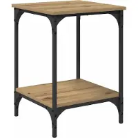 vidaXL Table basse Chêne artisanal 40 x 40 x 55 cm Bois d'ingénierie