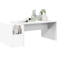 vidaXL Table basse blanche 90 x 45 x 35 cm Bois composite